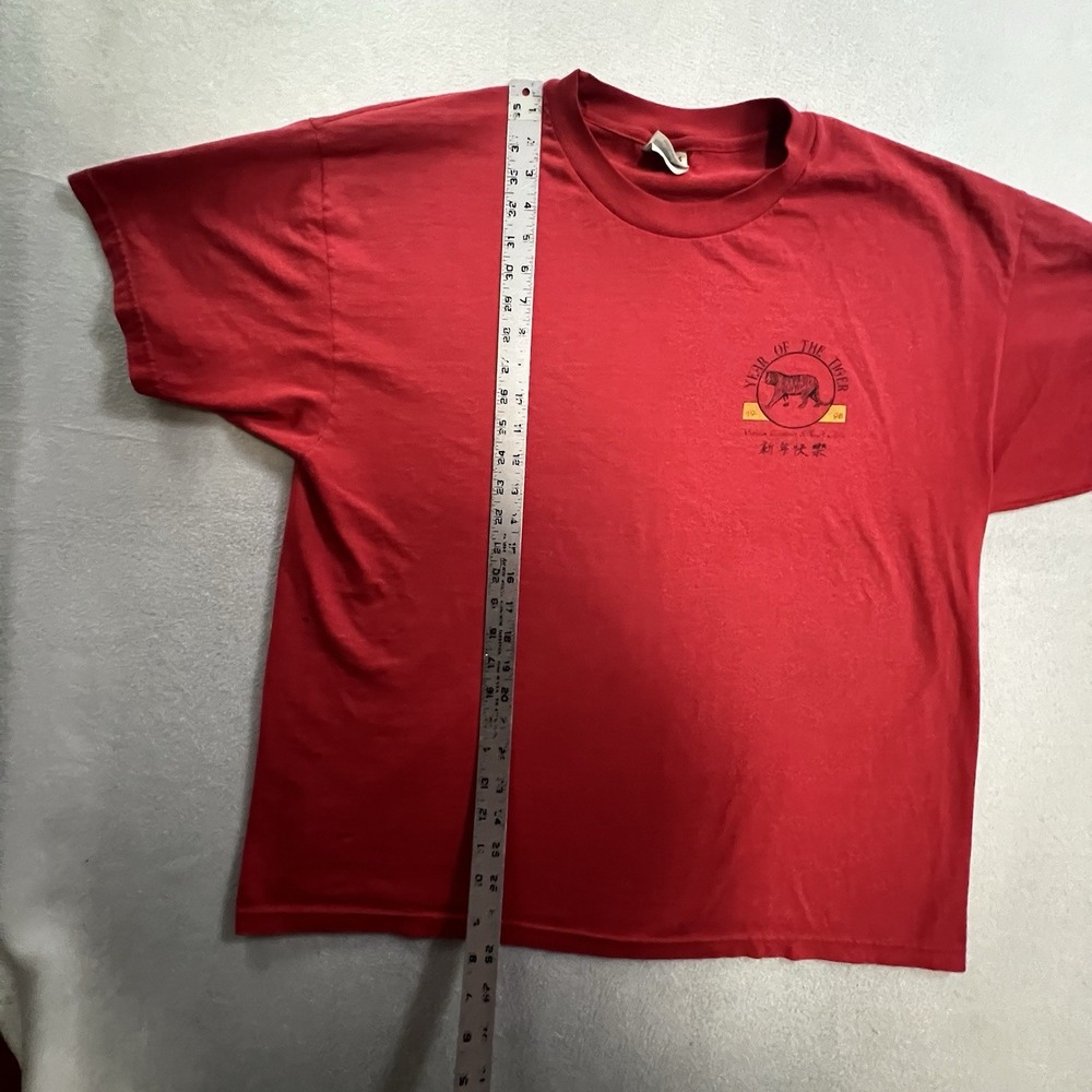Vintage 1998 Chinese New Year T-Shirt Men's Size XL Red Year of the Tiger Tee - Picture 5 of 9